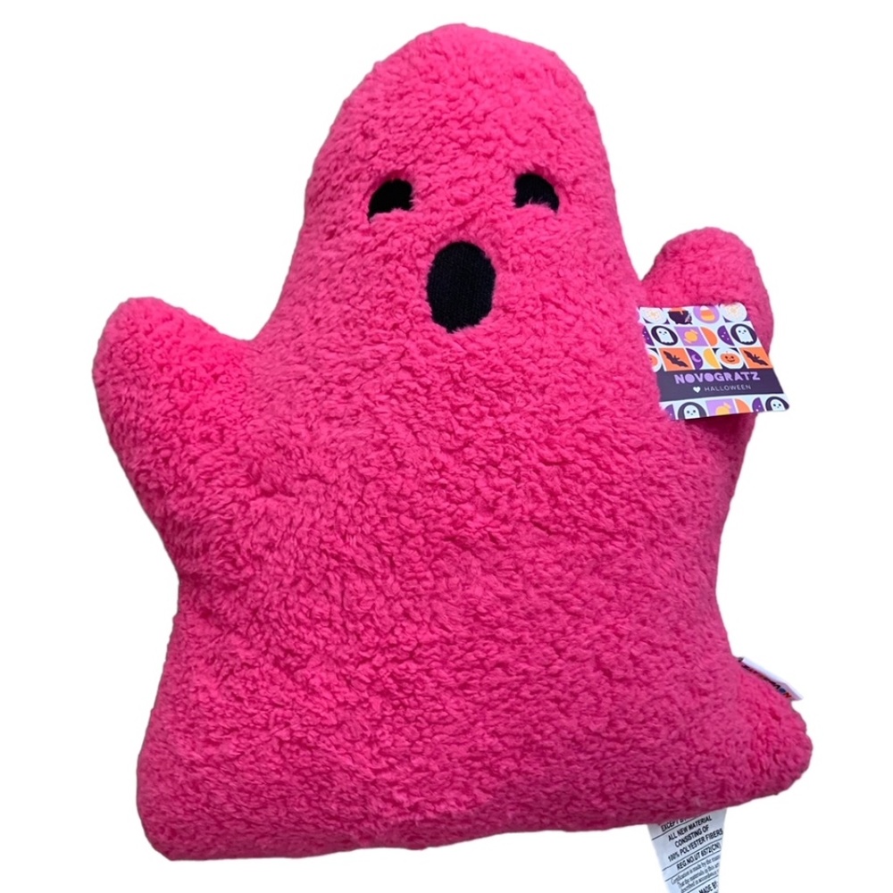 👻 PINK Ghost Spooky Halloween Plush Pillow
